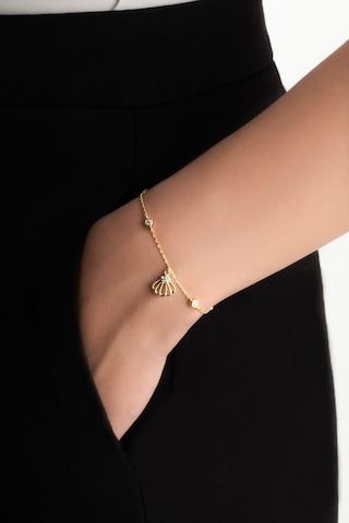 So Chic Deniz Kabuğu 18 Ayar Sarı Altın Kaplama Gümüş Bileklik Sarı