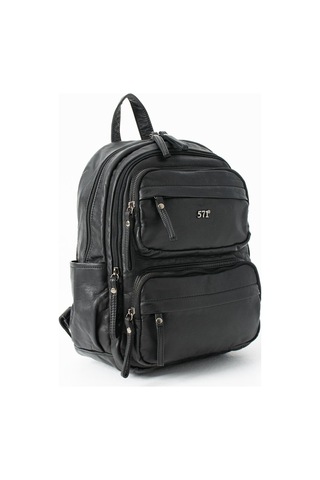571 Collections Yıkanmış Deri Sırt Çantası Siyah Model: 571-14-11u
