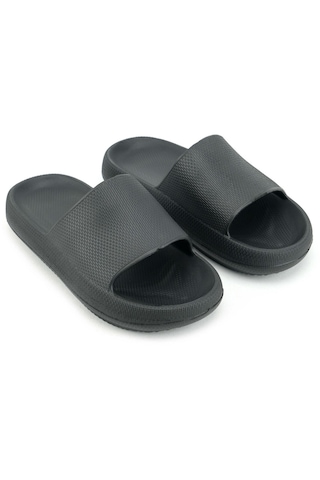 Gezer Yazlık Erkek Eva Banyo Bahçe Islak Zemine Uygun Terlik Siyah