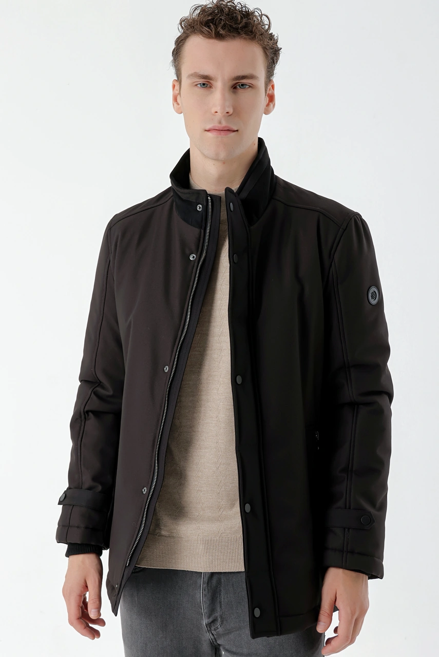 Morven Erkek Siyah Aston Çıtçıtlı Yan Cepli Dynamic Fit Rahat Kesim Mont 26ks024004001 Siyah Siyah