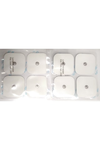2 Pakette 8 Adet Çıtçıtlı Elektrot Pedi 5 x 5 Cm