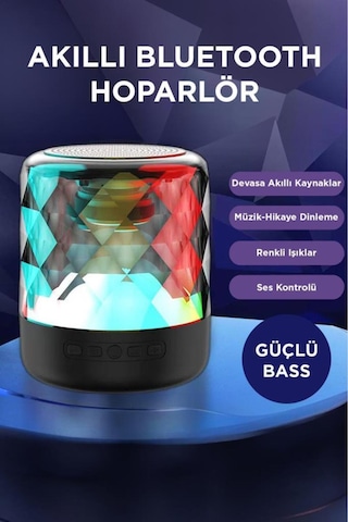 D15 Taşınabilir Kablosuz Bluetooth Hoparlör Siyah