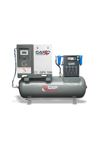 Depo Üstü Vidalı Hava Kompresörü 500 Lt 10 Hp