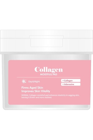 Dermal Collagen Moistfull Pad 120 Li Kolajen İçerikli Nemlendirici Ve Cilt Sıkılaştırıcı Tonik Ped 180 Ml