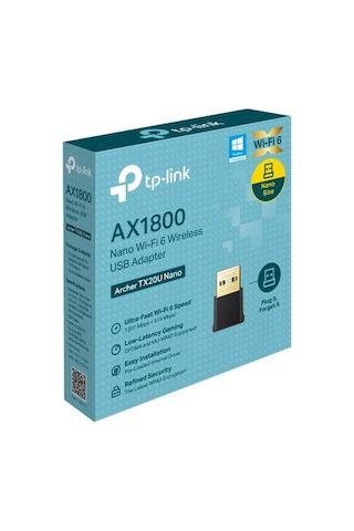 Tp-lınk Archer Tx20u Nano Ax1800 Wı-fı6 Kablosuz Usb Adaptor