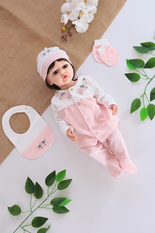 Sitilin Kız Bebek Somon Hastane Çıkışı Stl4684 Beyaz Sitilin Kız Bebek Somon Hastane Çıkışı Stl4684 Beyaz