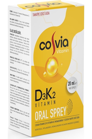 Cosvia Vitamin D3-K2 Menaquinone-7 Oral Sprey 20 ML