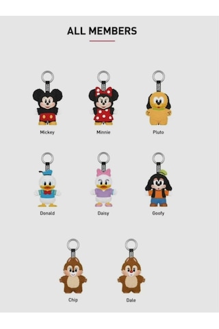 Mickey Mouse , Mickey Family 1 Adet Rastgele Mickey Figür - Labubu Oyuncak Çok Renkli