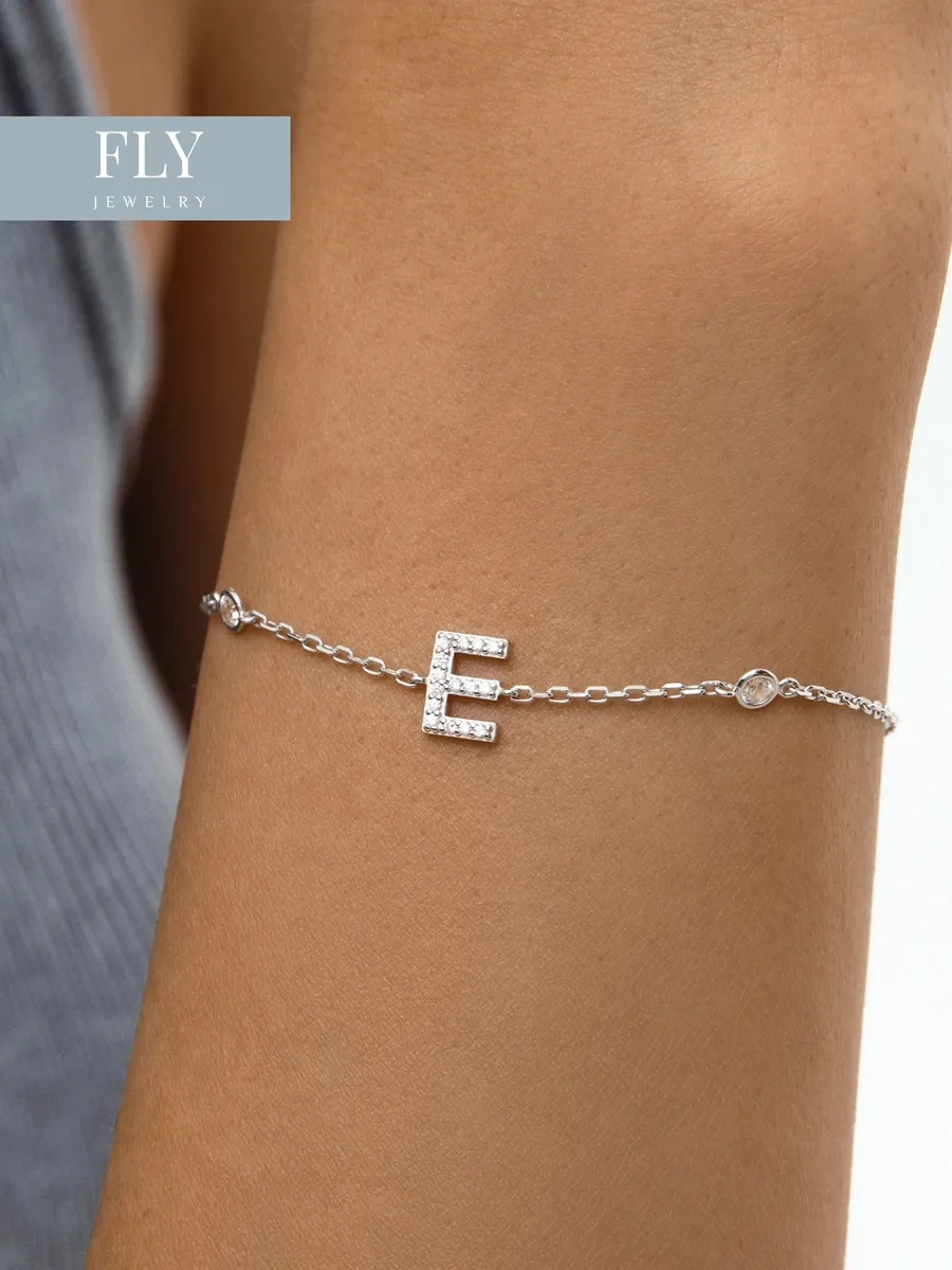Fly Jewelry 925 Ayar Gümüş Bileklik E Harfi 221794536 Diğer