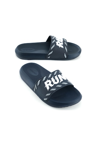 Gezer Erkek Yazlık Run Pu Islak Zemine Uygun Ev Banyo Bahçe Havuz Terlik Lacivert-gri Lacivert - Gri