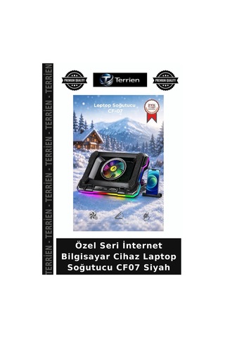 Özel Seri İnternet Bilgisayar Cihaz Laptop Soğutucu Cf07 Siyah