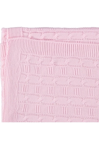 El Örgüsü Triko Bebek Battaniyesi Örgü Yumuşaklığı Şık Uyku Örtüs Pembe