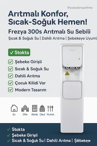 Frezya 300s Arıtmalı Sıcak Soğuk Su Sebili