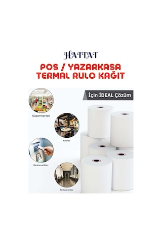 Hattat Termal Pos Rulo 10 Adet Rulo 56 MM x 25 M