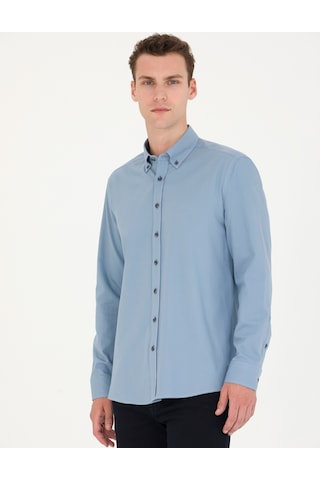 Pierre Cardin Erkek Mavi Desenli Gömlek 50276553-vr036 Mavi