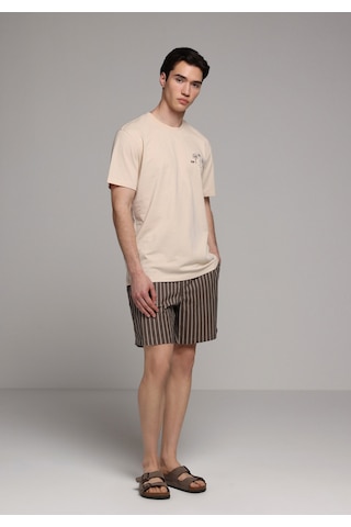 Colin's Colins Regular Fit Yuvarlak Yaka Düz Erkek Bej Kısa Kol Tişört Cl1078536 Q1.v2 Beı