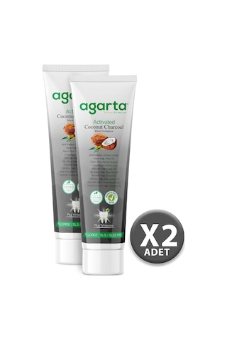 Agarta Doğal Hindistan Cevizi Özlü Aktif Karbon Diş Macunu 2 x 100 ML