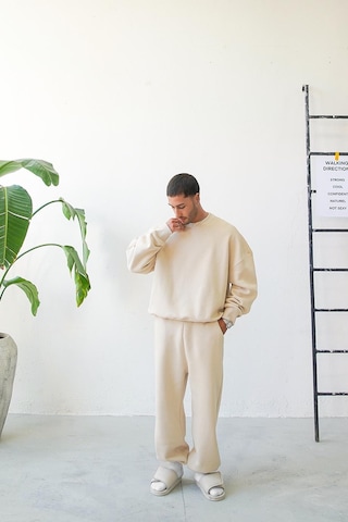 Krem Cozy Basic Oversize Sweat Krem