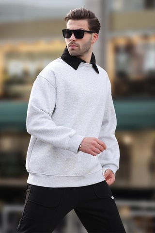 Madmext Karmelanj Polo Yaka Erkek Sweatshirt 7086 Çok Renkli