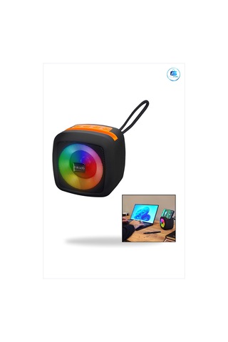 Bluetooth Hoparlör Kablosuz Taşınabilir Işıklı Usb Tf 1200mah Bat