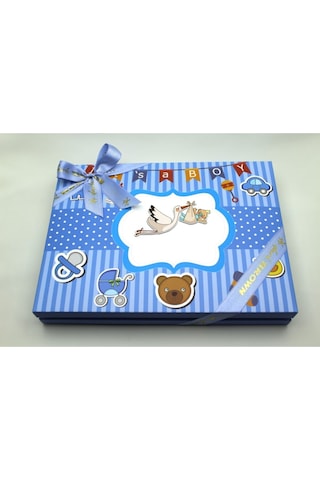 Dark Brown Hoşgeldin Bebek Çikolatası Erkek Çoçuk Madlen 48 Adet