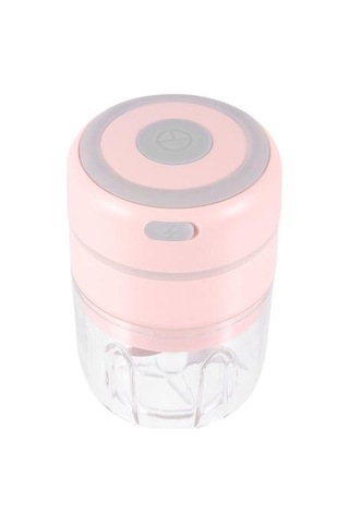 1 Adet 250 Ml Elektrikli Zencefil Sarımsak Kıyma Ev Sarımsak Basın Kırıcı Pembe Ahşap - Pudra