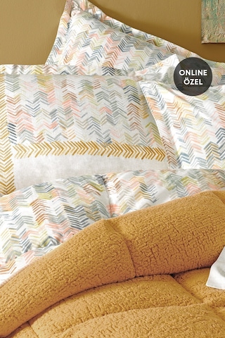Puffy Leora Çift Kişilik Threefy Uyku Seti Somon