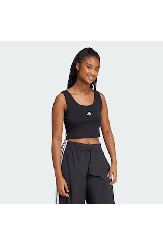 Adidas Essentials Small Logo Cotton Lifestyle Kadın Atlet Je1321 Siyah