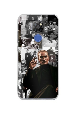 General Mobile Gm 20 Uyumlu Mustafa Kemal Atatürk Kolajları Baskılı Silikon Kılıf