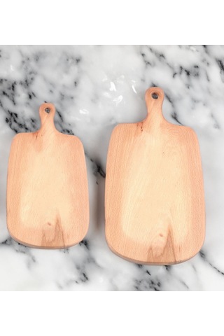 2'li Damla Kayın Ağacı Dekoratif Kesme Ve Sunum Tahtası