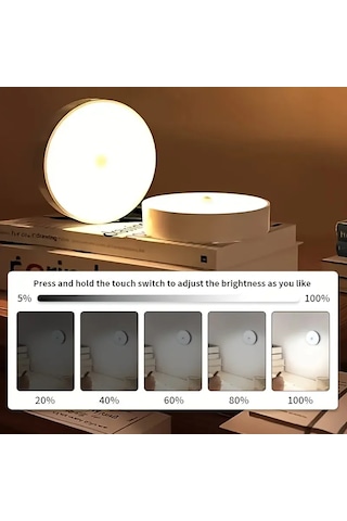 Hareket Sensörlü Usb Şarjlı Led Işık Lamba 4887 Renkli