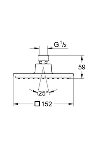 Grohe Euphoria Cube Tepe Duşu 1 Akışlı 15x15 Cm - 27705000