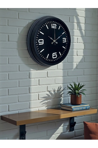 Zentime Black Royal Tasarım 40 Cm Metal Duvar Saati Çok Renkli