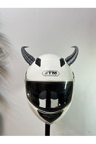 Motor & Motosiklet Gümüş Viking Boynuz Kask Dış Aksesuarı Diğer