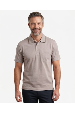 Özeniş Erkek Polo Yaka Regular Fit Baba Cepli %100 Pamuk Şık Tasarım Kagi T-shirt Bej Özeniş Erkek Polo Yaka Regular Fit Baba Cepli %100 Pamuk Şık Tasarım Kagi T-shirt Bej