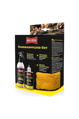 Ballistol Bisiklet Bakım Seti Köpük Temizleyici Seramik Zincir Yağı Mikrofiber Bez