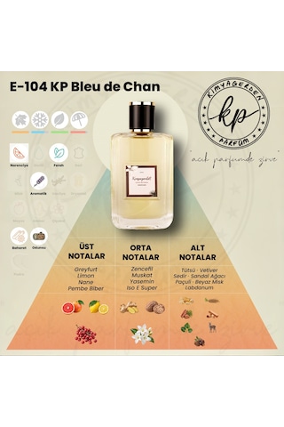 Kimyagerden E-104 Açık Parfüm Çeşitleri 50 ML