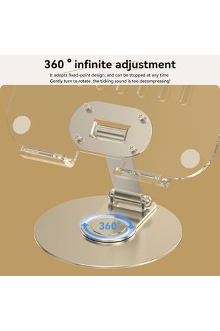 H14 Akrilik + Alüminyum Alaşımlı Dizüstü Bilgisayar Standı Tutucu Dizüstü Bilgisayar Yükseltici, Döndürme Tasarımlı