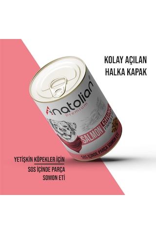 Anatolian Premium Somonlu Parça Etli Yetişkin Köpek Konservesi 24 X 400 G