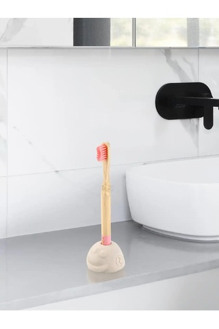 Tbrush Dekoratif Modern Çocuk Bambu Diş Fırçası Standı