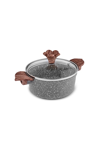 Emsan Dark Silver Biogranit Mini Tencere 12 Cm gri