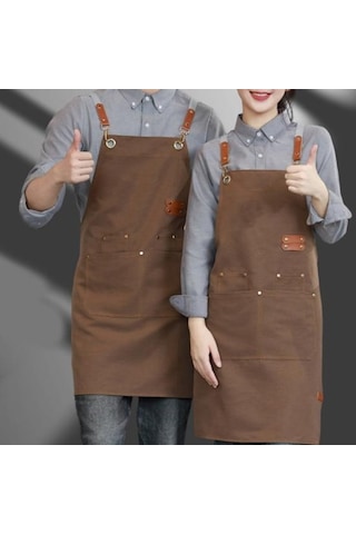 Haki Erkekler Kadınlar İçin Su Geçirmez Önlük Anti-yağ Paslanmaz Pişirme Önlüğü Garson Barbekü Mutfak Aksesuarları