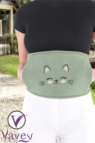 Yeni Nesil Sıcak Soğuk Regl Kemeri Kedicik Yeşil