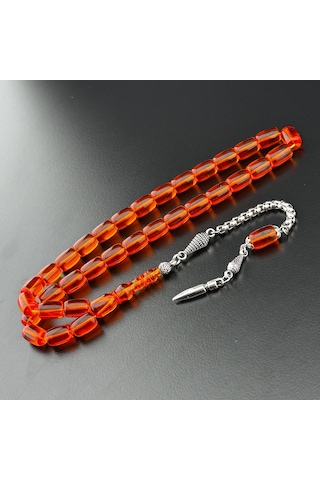 Kaliteli Ateş Kehribar Tesbih Hcz-model Kgıtymer Turuncu