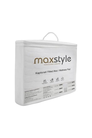 Maxstyle Kapitoneli Alez 180x200 Cm Fitted Sıvı Geçirmez Beyaz