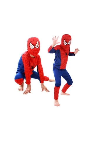 Spiderman Kostümü Çocuk - Maskeli Örümcek Adam Kostümü (537724482)