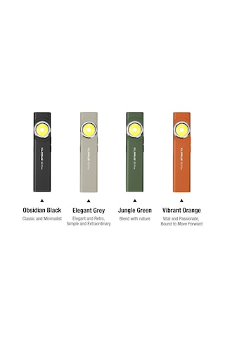 Klarus E5 Plus Ultra İnce, Manyetik, Şarjlı Led Fener Siyah