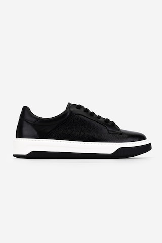 Valmenti Erkek Hakiki Deri Siyah Sneakers & Spor Ayakkabı 1212 2504 Erk Ayk Y26 Syh Fltr/syh Met