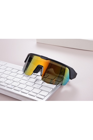 Lıcorıce Spor Akıllı Bluetooth Gözlük Şarkı Dinleme Konuşma Güneş Gözlüğü Anti-uv Altın