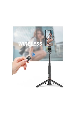 L12 Işıklı Selfie Çubuğu 3 Renk Uzaktan Kumandalı 116 Cm Tripod Ö